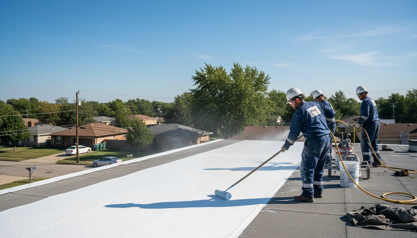 Commercial roof coating in Corsica, PA near me